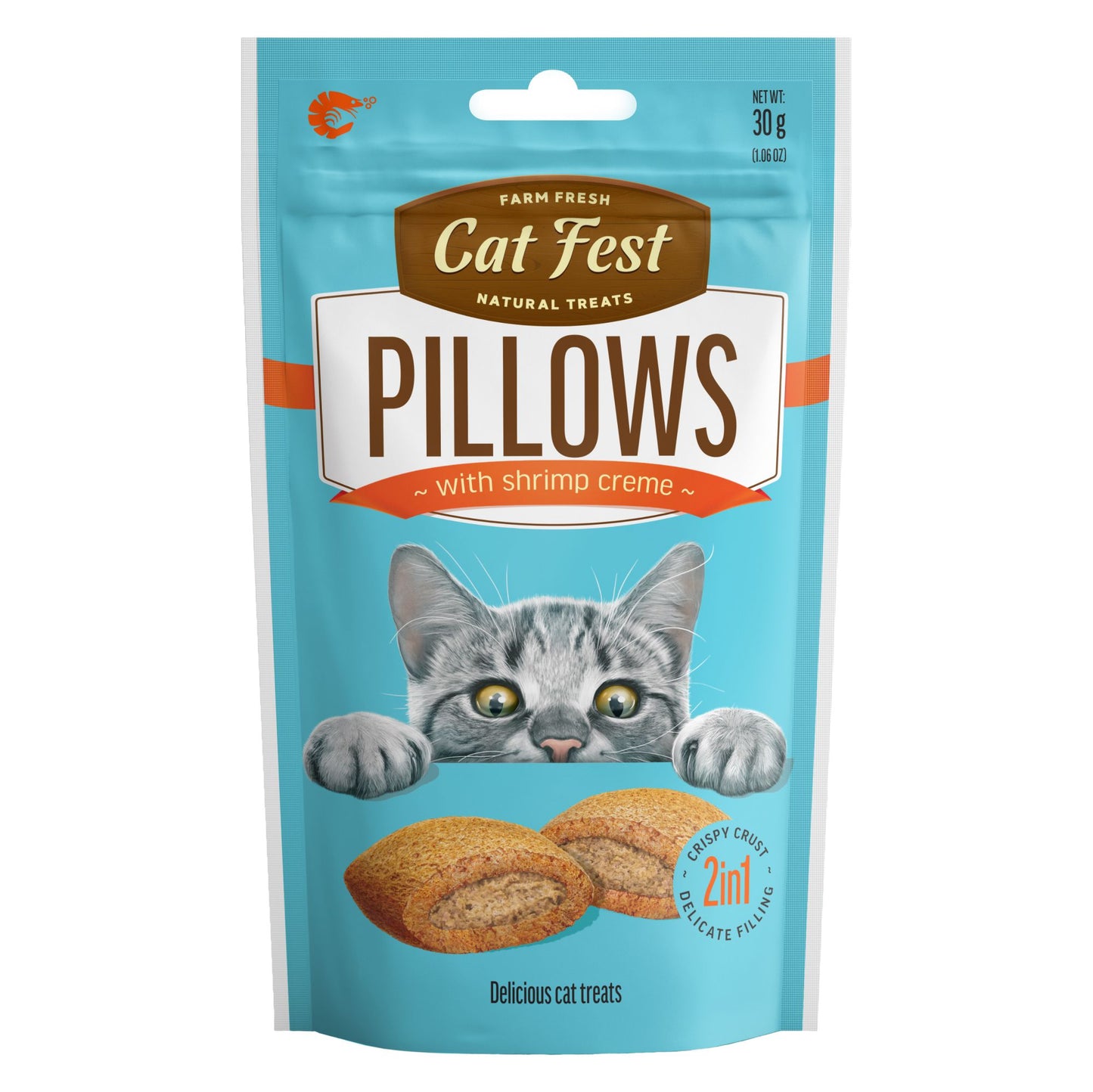 Catfest Pillows with shrimp cream Treat For Cats 35g