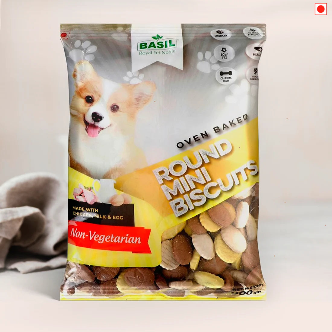 Basil Non Veg Puppy Round Biscuits 900gm