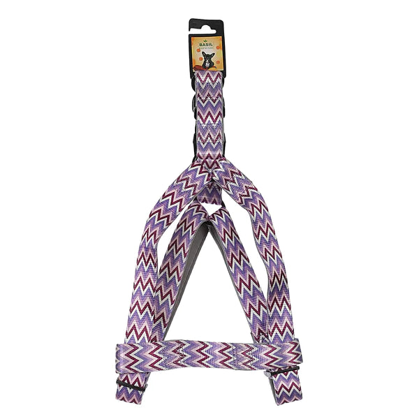 Basil Printed Purple Padded Harness