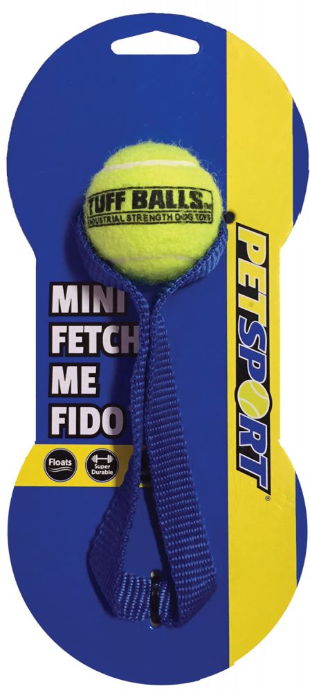 Petsport Fetch Me Fido 8inch Handle with 1.8inch Tuff Ball Dog Toy