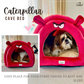 Caninkart Caterpillar Cave Bed For Dogs & Cats Medium Green 52cm x 46cm x 41cm