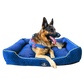 Caninkart Premium Pattern Lounger Bed Blue For Dogs