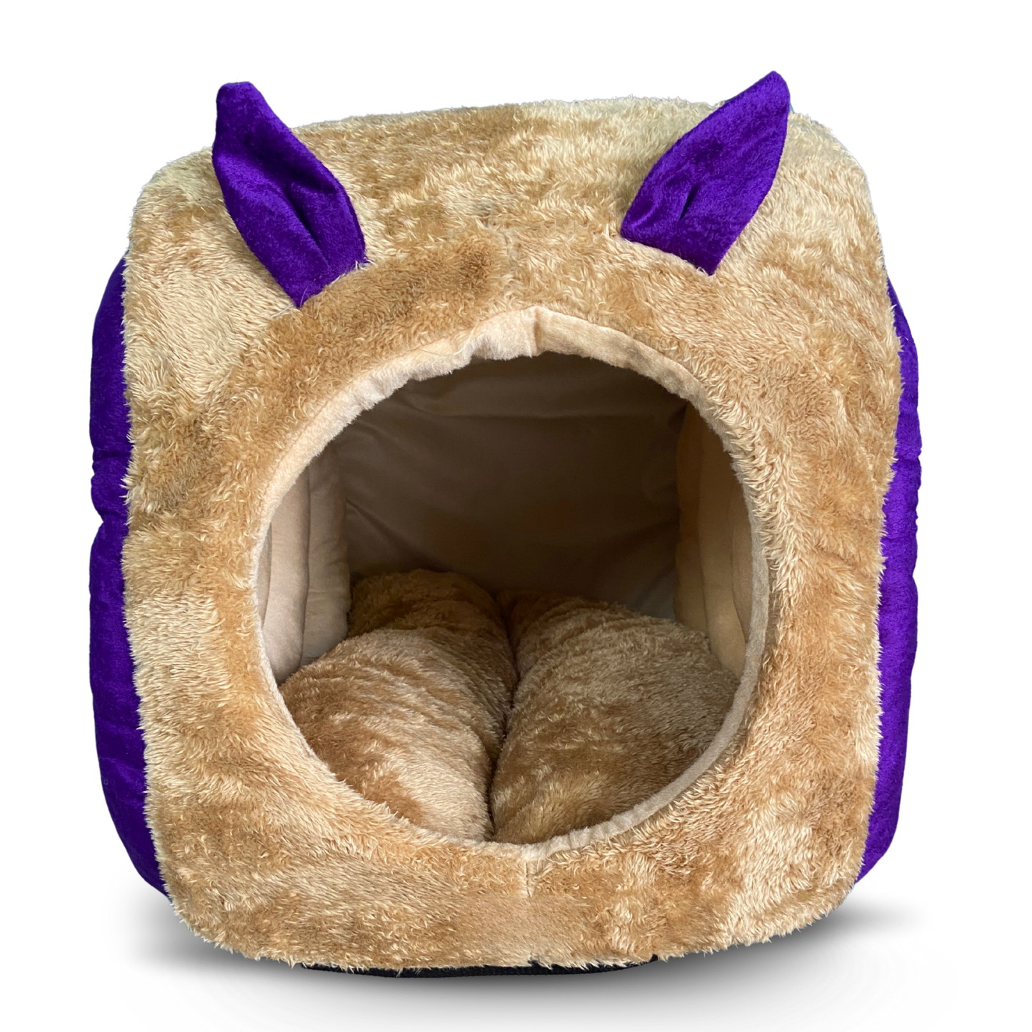 Caninkart Hut-Snail Bed For Cats & Small Breed Dogs 22cm x 17cm x 16cm - Brown