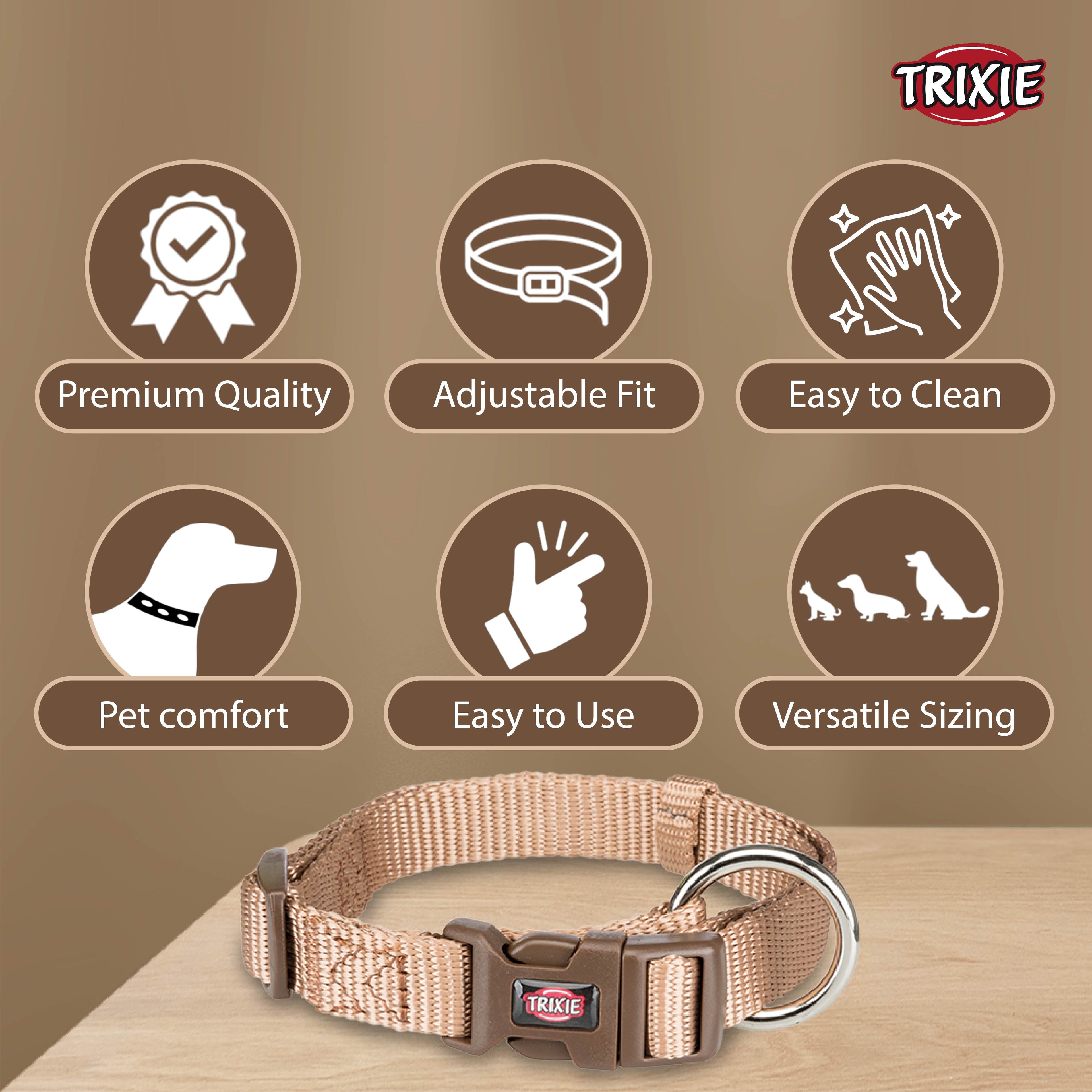 Trixie Premium Collar Ceramel