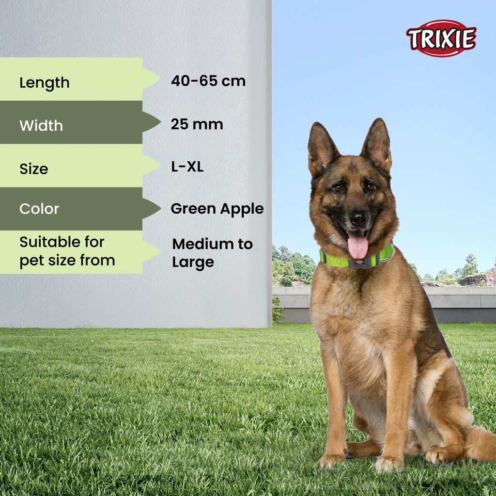 Trixie Premium Collar Green Apple L-XL 40-65cm/25mm