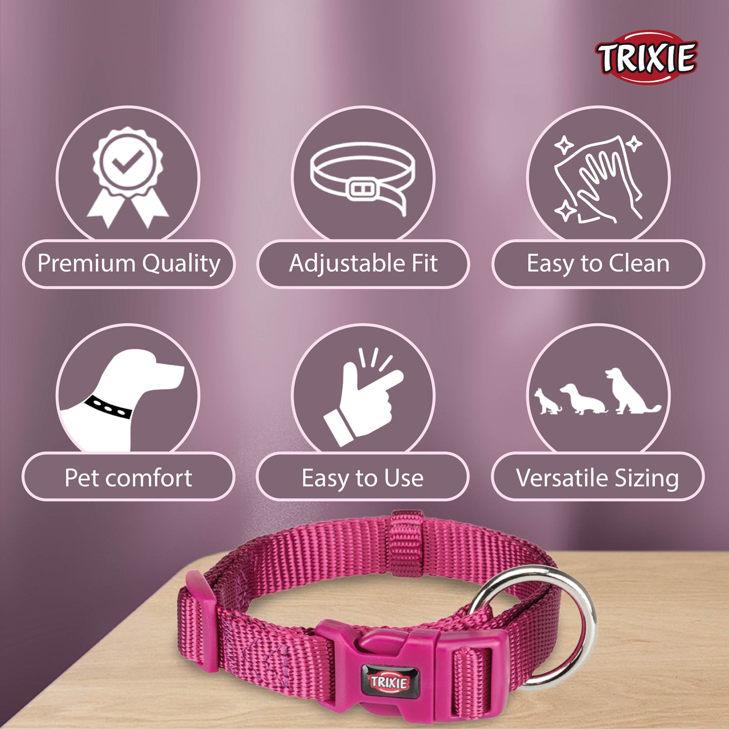 Trixie Premium Collar Orchid