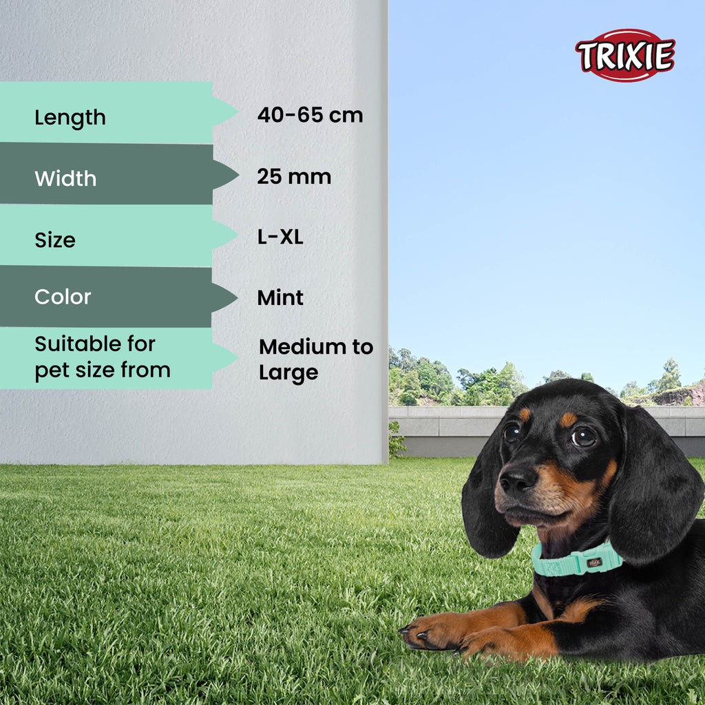 Trixie Premium Collar Mint L-XL 40-65cm/25mm