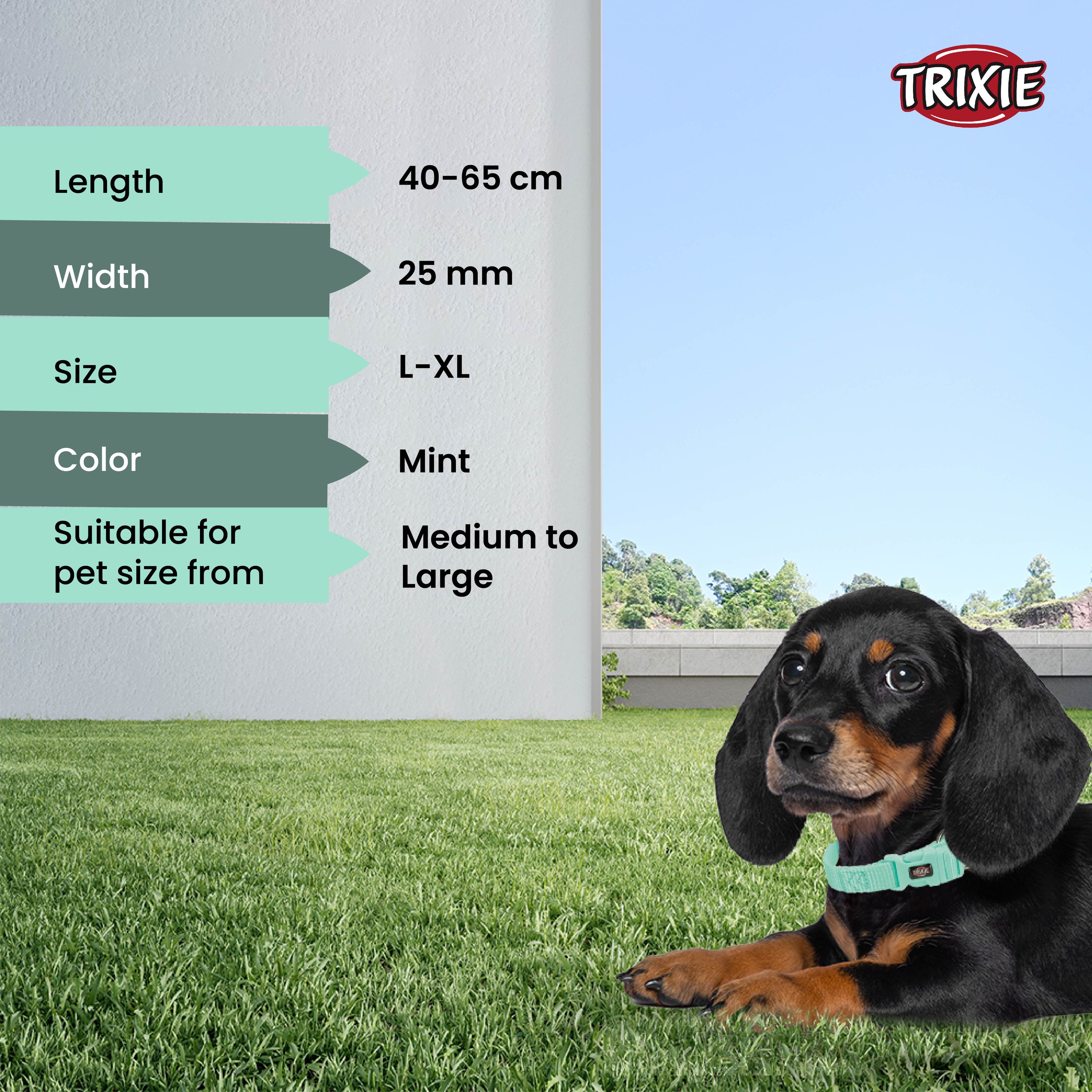 Trixie Premium Collar Mint L-XL 40-65cm/25mm