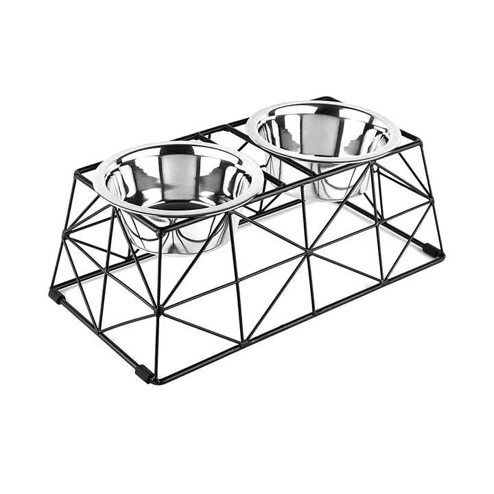 Pawpourri Stackable Taper Cross Metal Feeder I Size 16" L X 8.4" W X 6" H