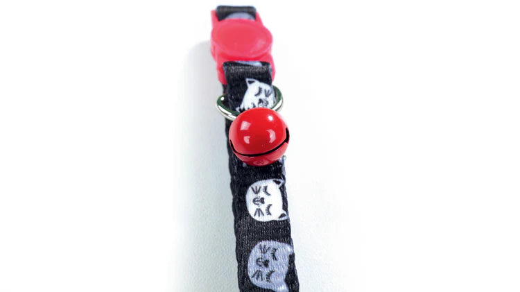 M-Pets ZANY Cat ECO collar Black & Red 1 cm x 20-30 cm