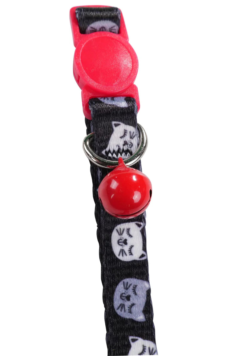 M-Pets ZANY Cat ECO collar Black & Red 1 cm x 20-30 cm