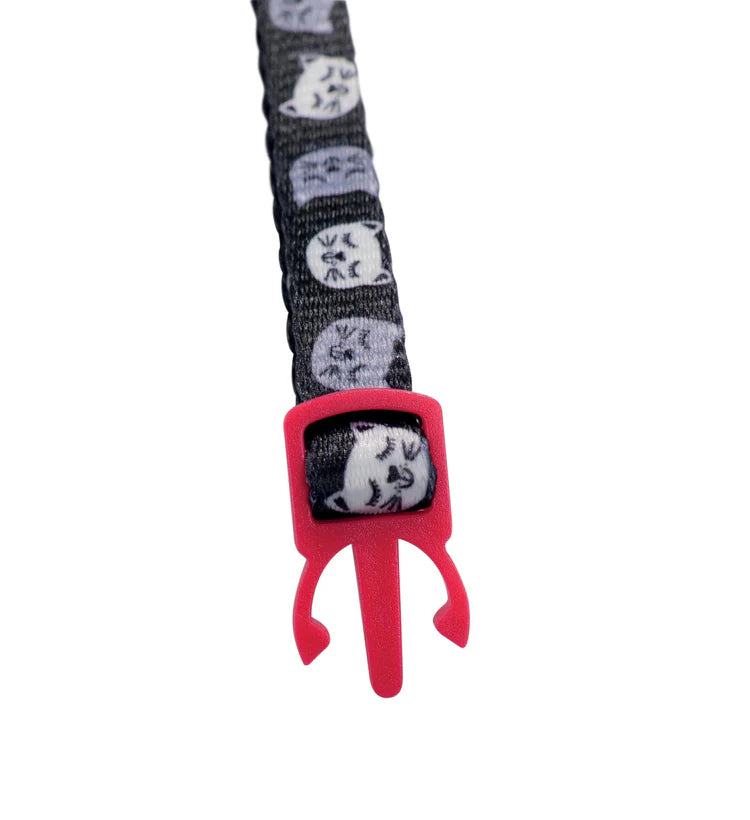 M-Pets ZANY Cat ECO collar Black & Red 1 cm x 20-30 cm