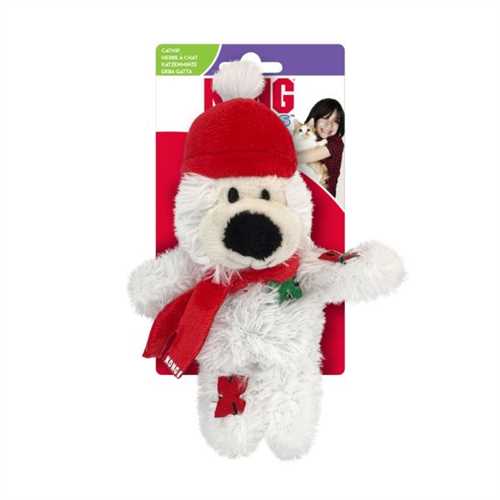 Kong Christmas Collection Holiday Softie Bear Cat Toy 3.30x9.65x16.91cm