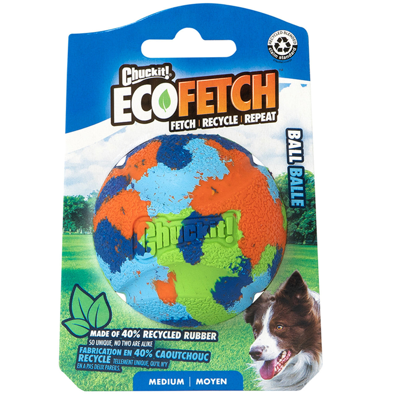 Chuckit EcoFetch Fetch Ball Dog Toy Medium