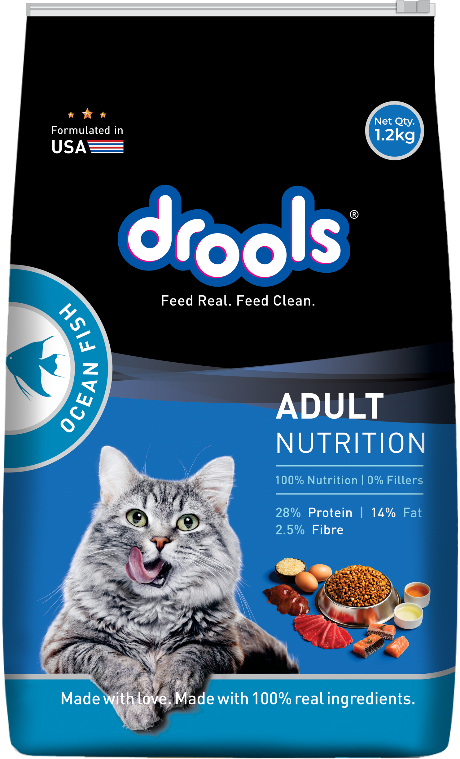 Drools Adult Ocean Fish Dry Cat Food