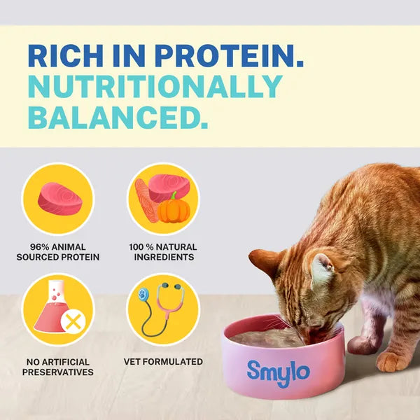 Smylo Kitten Tuna Salmon, Pumpkin, Fresh & No-Preservative Wet Cat Food 70g