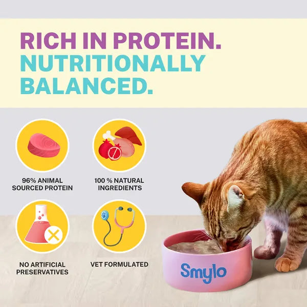 Smylo Adult Chicken & Liver, Pomegranate, Fresh & No-Preservative Wet Cat Food 70g