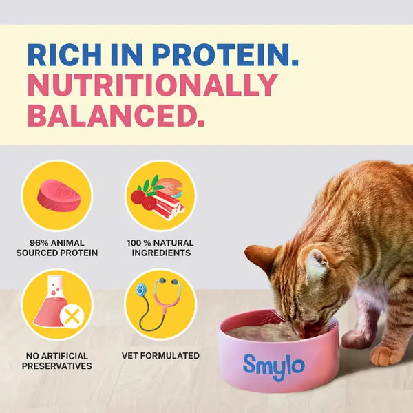 Smylo Adult Mackerel Kanikama & Cranberry, Fresh & No-Preservative Wet Cat Food 70g