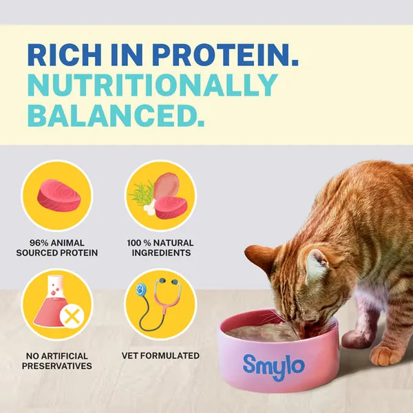Smylo Adult Chicken Tuna & Rosemary, Fresh & No-Preservative Wet Cat Food 70g