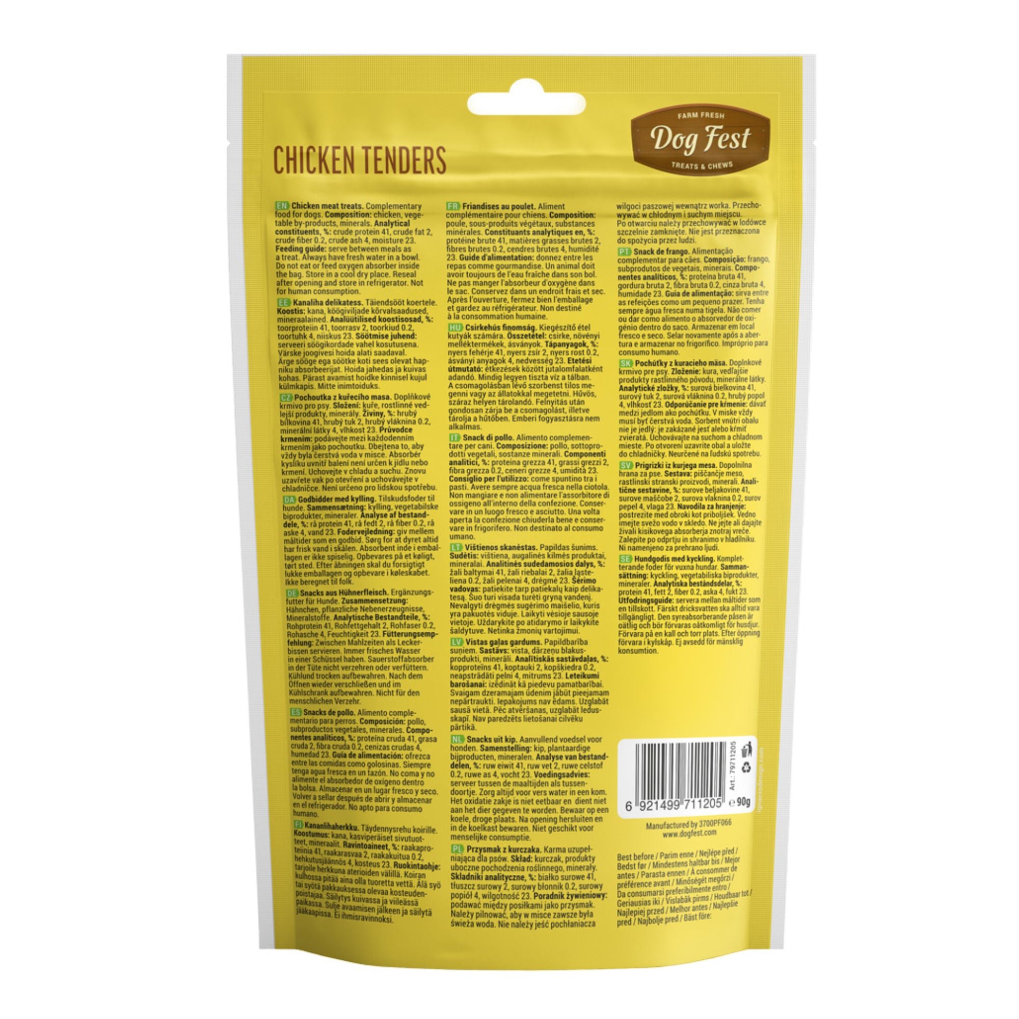 Dogfest Chicken tenders Dog Treats 90g
