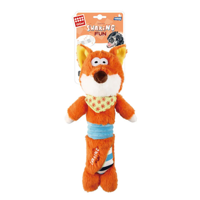Gigwi Shaking Fun Fox Plush Dog Toy With Squeaker Inside Medium