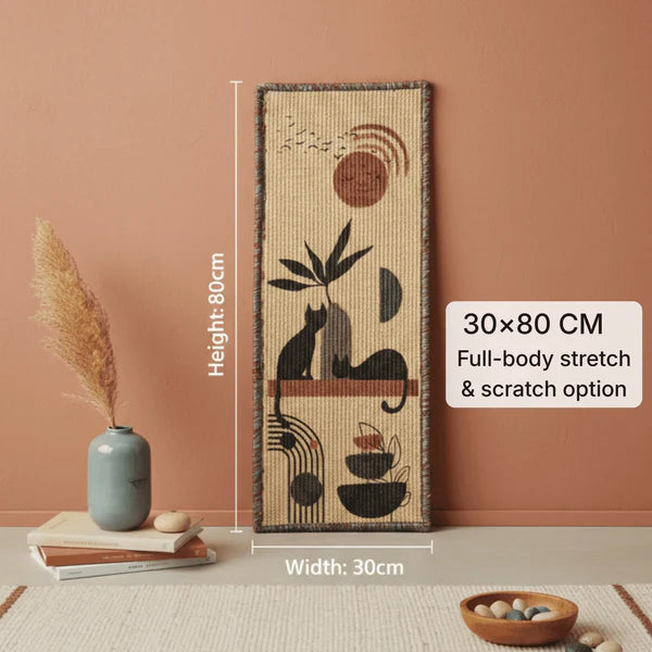 Catscart PawCanvas™ Runner Earth Rhythm Cat Scratcher 30x80cm
