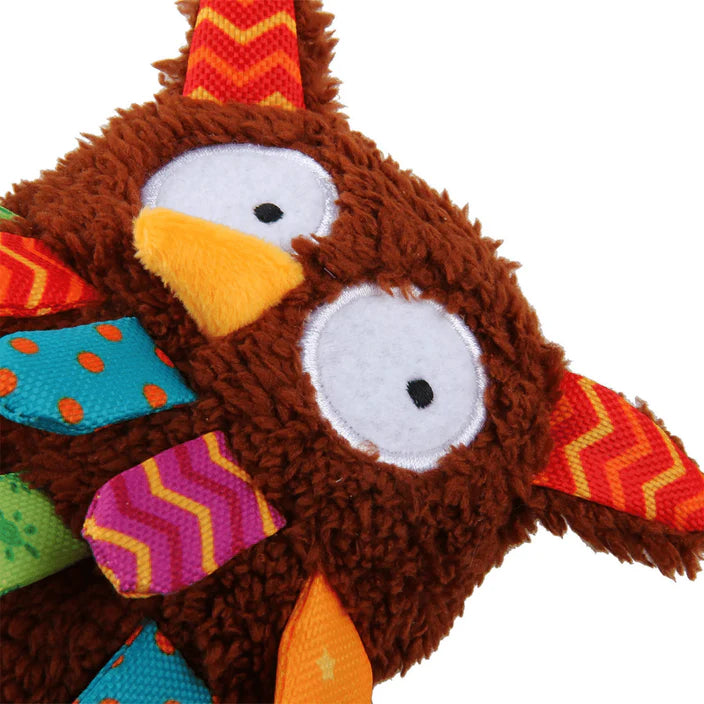 Gigwi Owl Plush Friendz with Squeaker Toy Medium