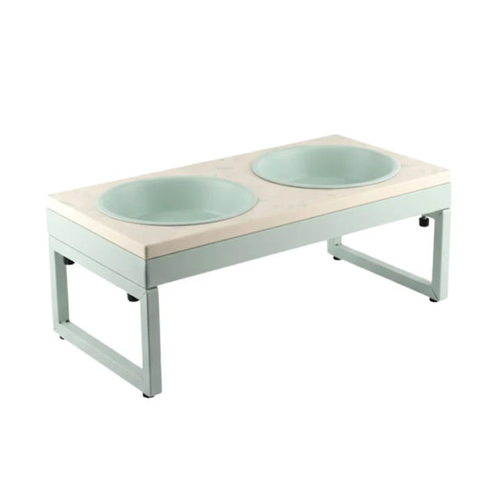 Pawpourri UV Pattern Metal Foldable Leg Dinner Set For Dogs