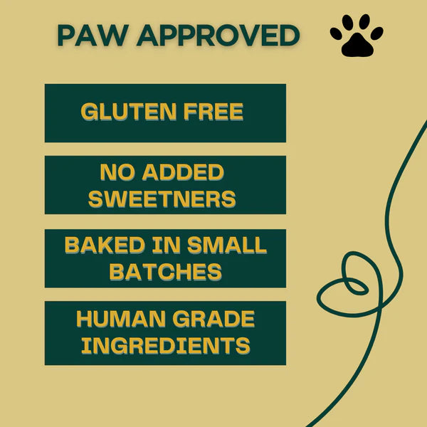 Paws For Greens Dog Treats Plant-Based Healthy Vegan Biscuits for Dogs with Peanut Butter and Banana 100gm