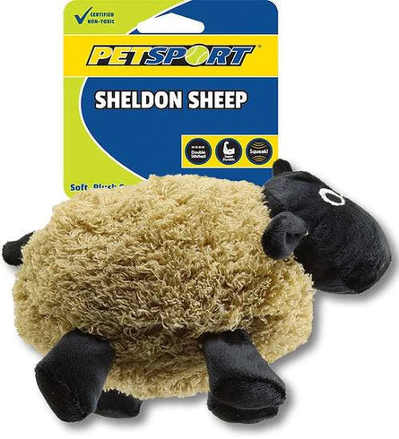 Petsport Sheldon Sheep Assorted Plush & Squeaker Toy For Dogs 18cm