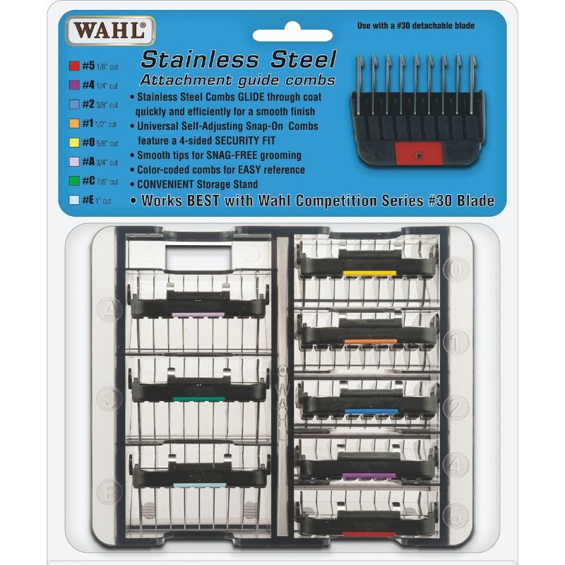 Wahl Color Code Metal Guide Combs (Set of 8)