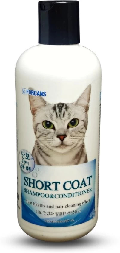 Forbis Forcans Short Coat Skin Health and Hair Cleaning Effect Shampoo & Conditioner For Cats 300ml