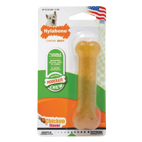 Nylabone Moderate Chew Chicken Flavor Dog Toy
