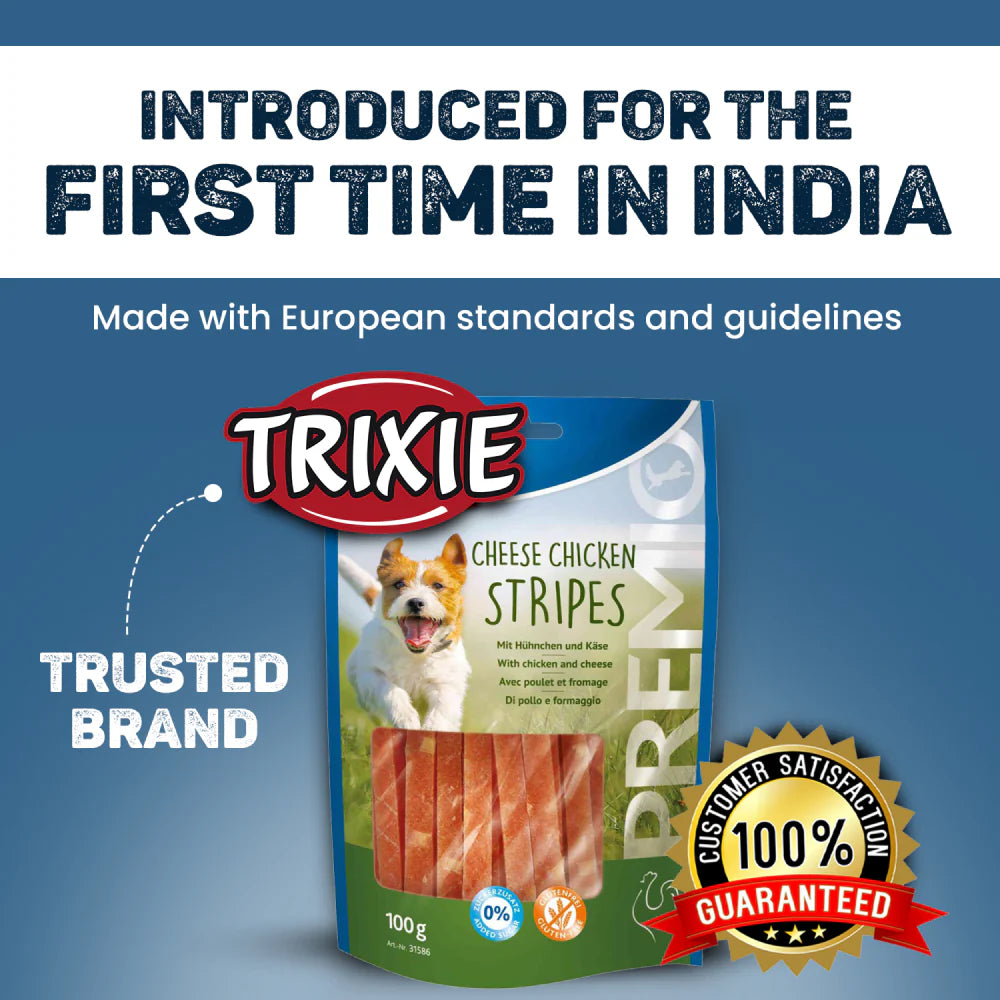 Trixie Premio Cheese Chicken Stripes Dog Treat 100g