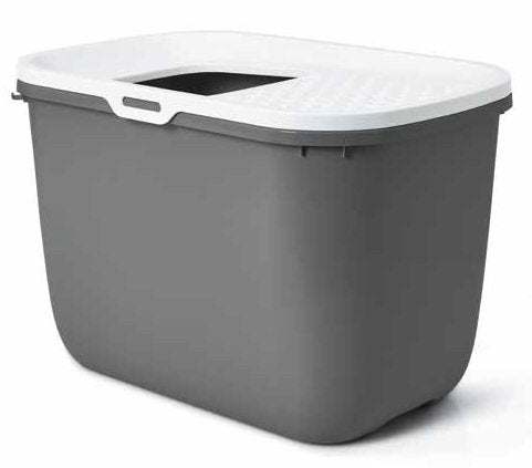 Savic Hop in Modern Cat Litter Tray Home Anthracite | Size: 58.5x39x39.5cm