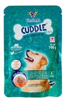 Venky's Cuddle Gravy Wet Dog Food for Adult Rich in Chicken 100g (Pack of 10)