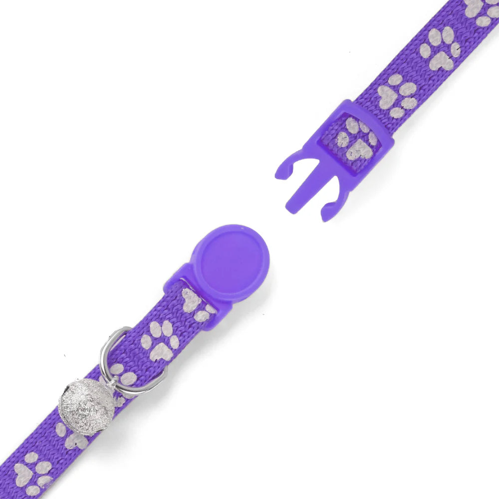 Basil Printed Collar for Cats & Puppies Purple