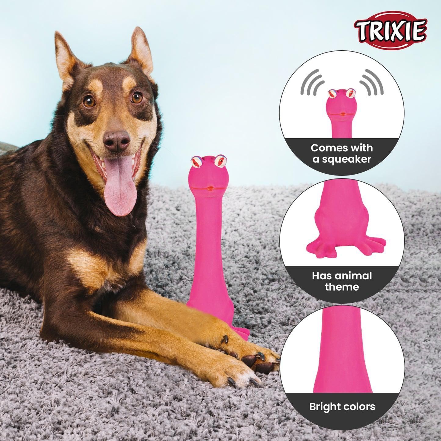 Trixie Assortment Longies Latex Squeaker Toy For Dog 18cm