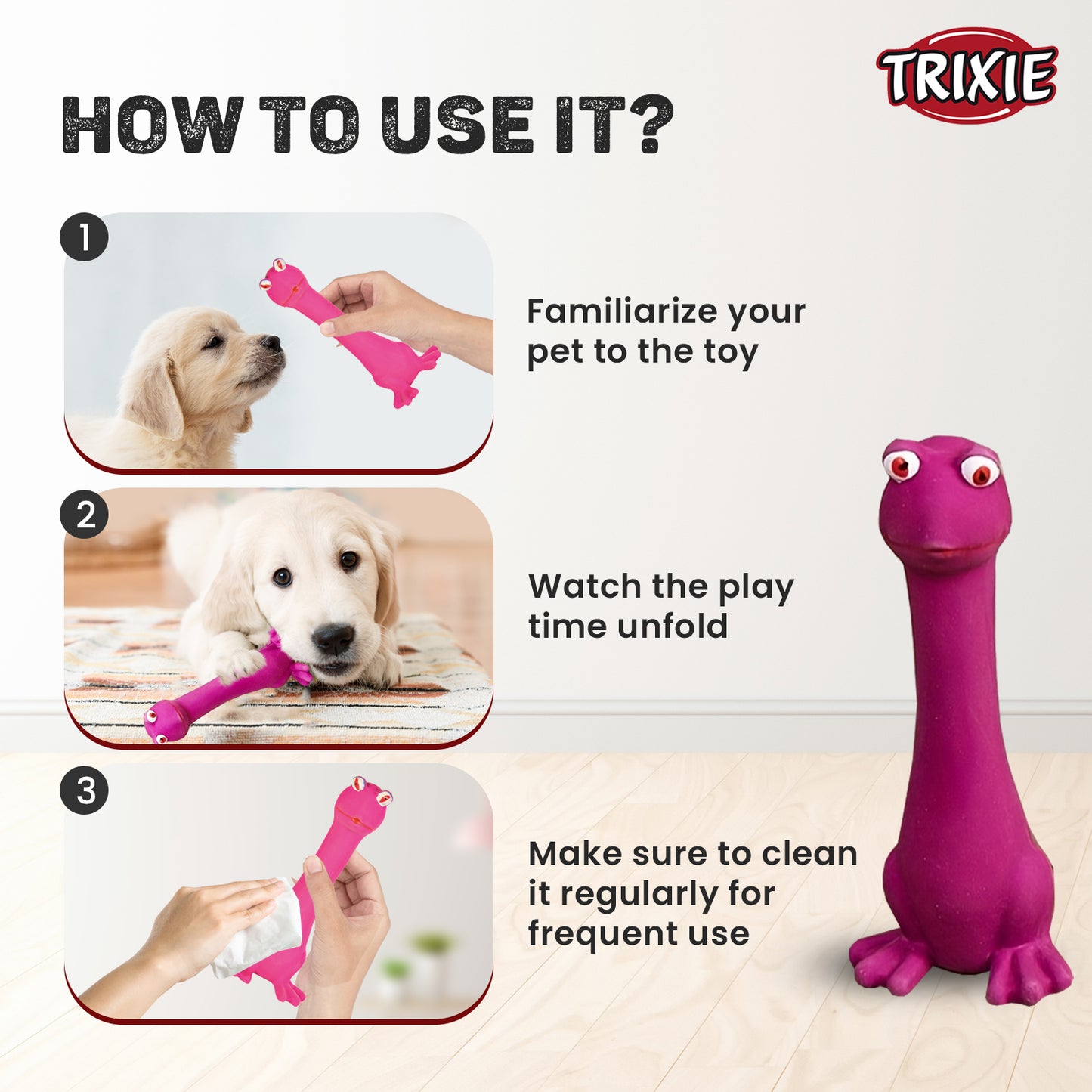 Trixie Assortment Longies Latex Squeaker Toy For Dog 18cm