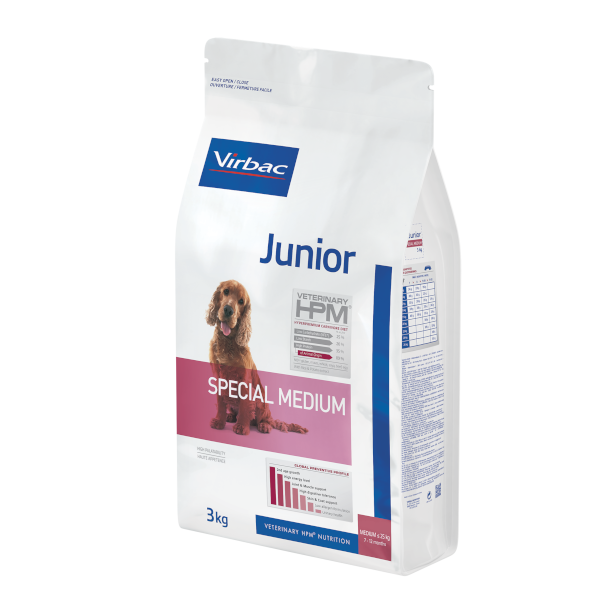Virbac Veterinary HPM Special Medium Breed (Moderate Calorie) Junior Dog Dry Food 3kg