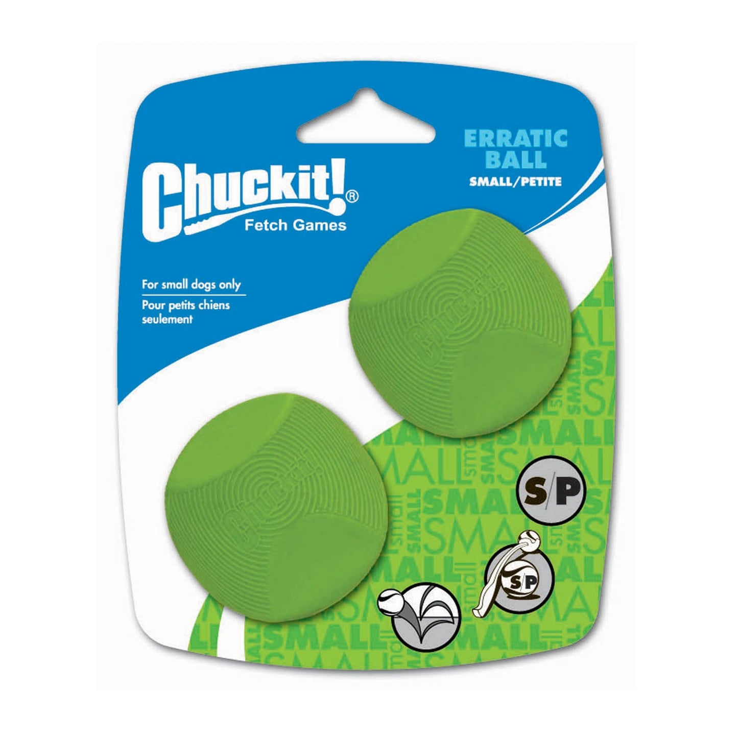 Chuckit Erratic Ball Fetch Ball Toy For Dog 2pk - Small