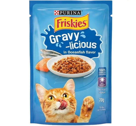 Purina Friskies Ocean Fish In Gravy Wet Cat Food 70g