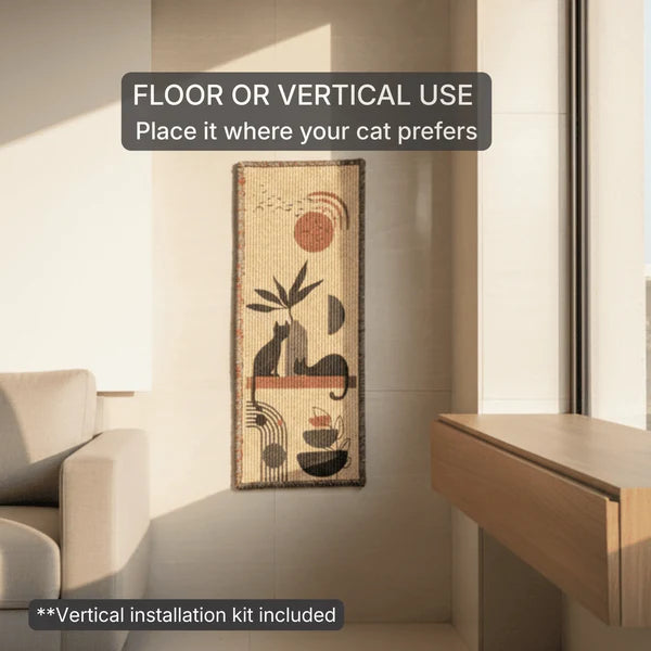 Catscart PawCanvas™ Runner Earth Rhythm Cat Scratcher 30x80cm