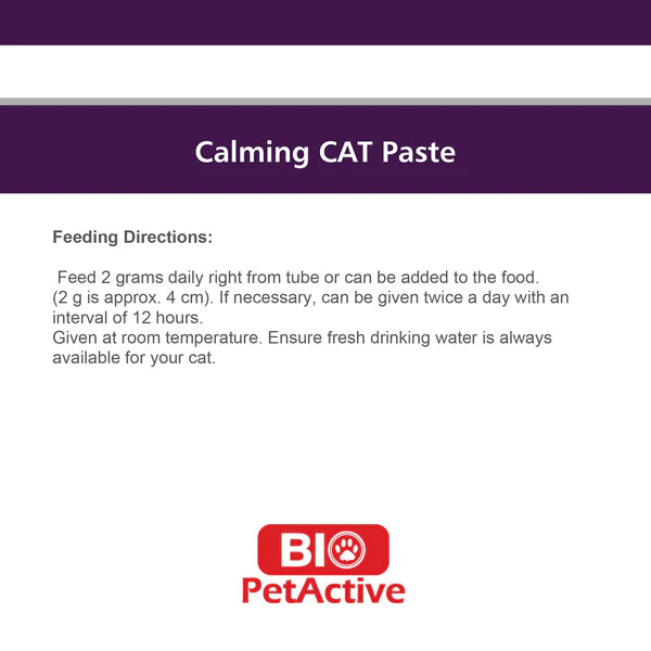 Bio Pet Active Calming Cat Paste 100ml