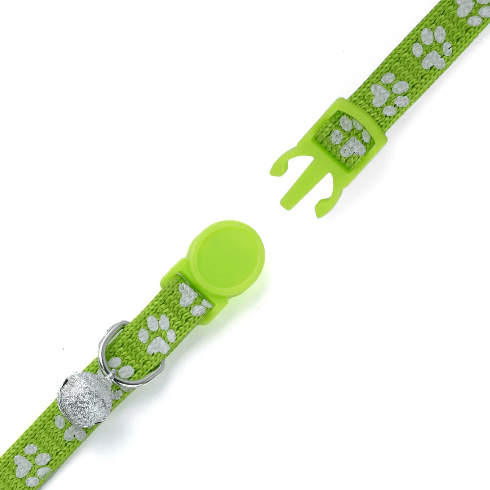 Basil Printed Collar for Cats & Puppies Green