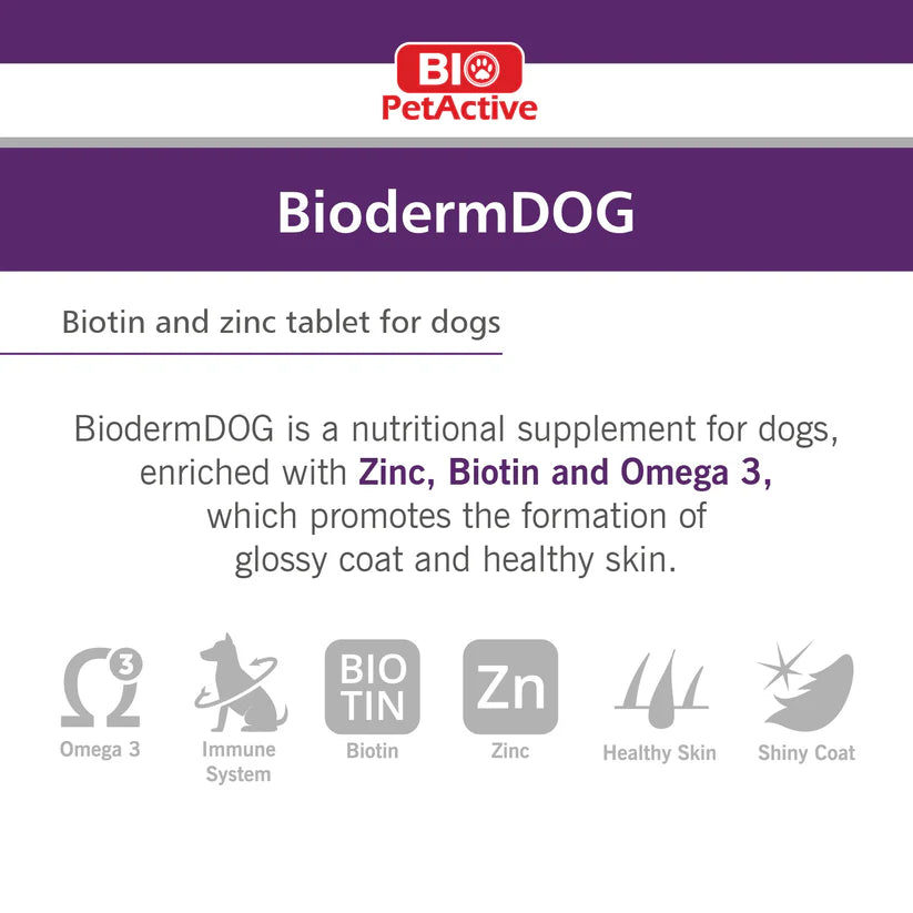 Bio Pet Active Bioderm Dog Supplement 75 Tab