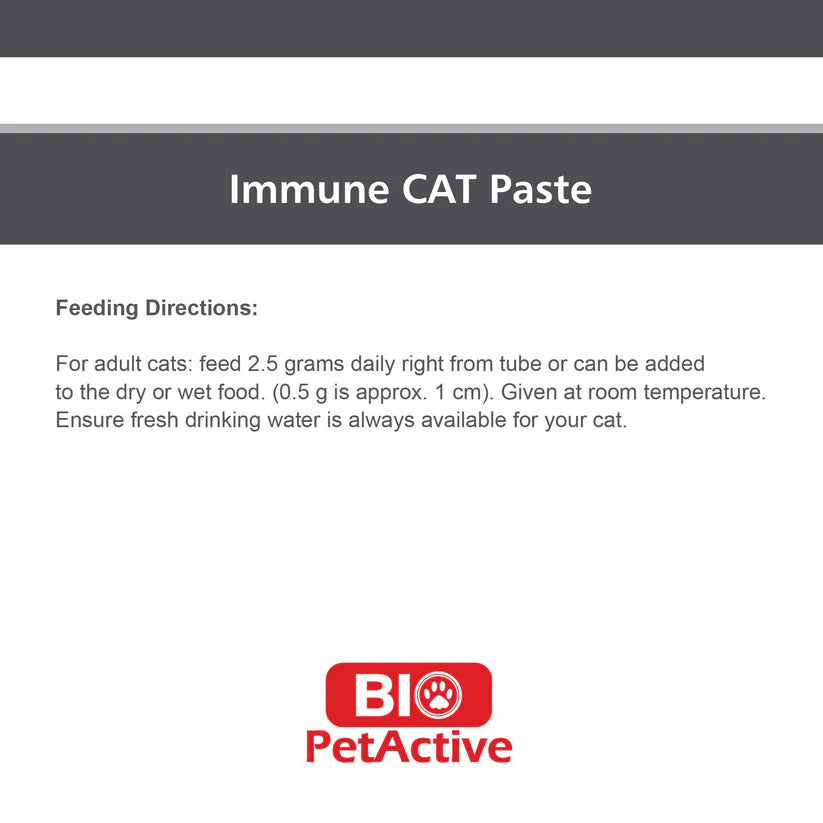 Bio Pet Active Immune Cat Paste 100ml