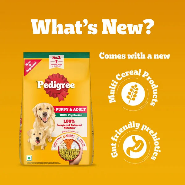 Pedigree Vegetarian & Sustainable Dry Food For Dogs & Puppy