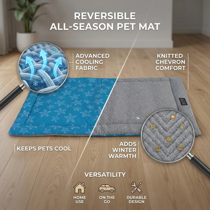 Pawpourri 2-in-1 Cooling Mat with Advanced Cooling Fabric M/L 36X23''