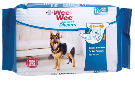 Four Paws Wee Wee Disposable Diapers Large/XL For Pets